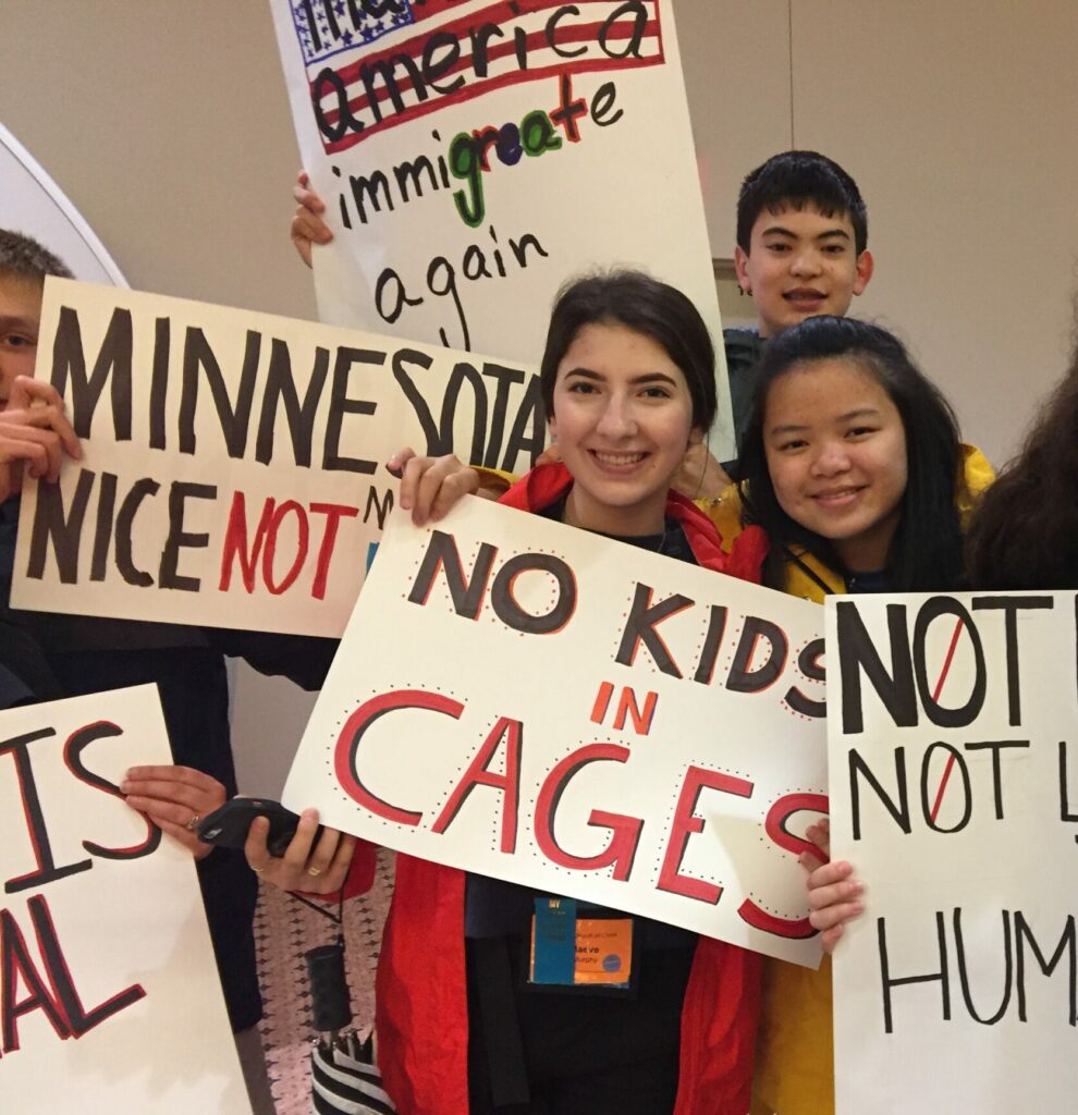 People holding picket signs